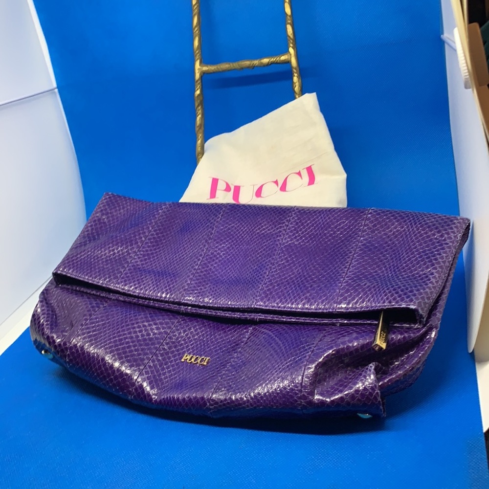 Emilio Pucci Snakeskin Python Clutch Reserved - image 1
